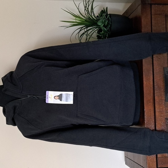 Lole Haf Zip Pullover Sweatshirt Women's XS Black Cozy Hooded Top NWT - Picture 1 of 12